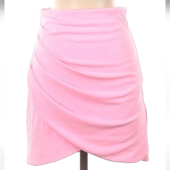 ZARA * mini skirt pink draped