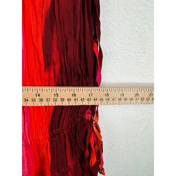 Zara V Neck Bead Appliques Tie Dye midi dress Blogger fav sz XL
