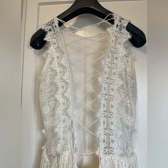 Zimmerman Silk Organza Lace White Dress