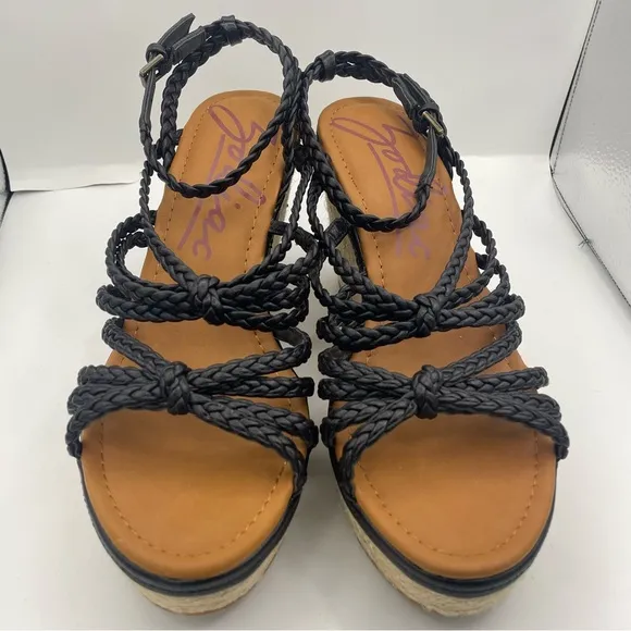 ZODIAC Shana-Espad espadrille wedge sandals leather braided strappy Size 10M