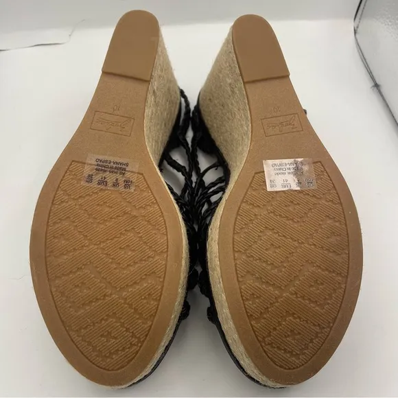 ZODIAC Shana-Espad espadrille wedge sandals leather braided strappy Size 10M