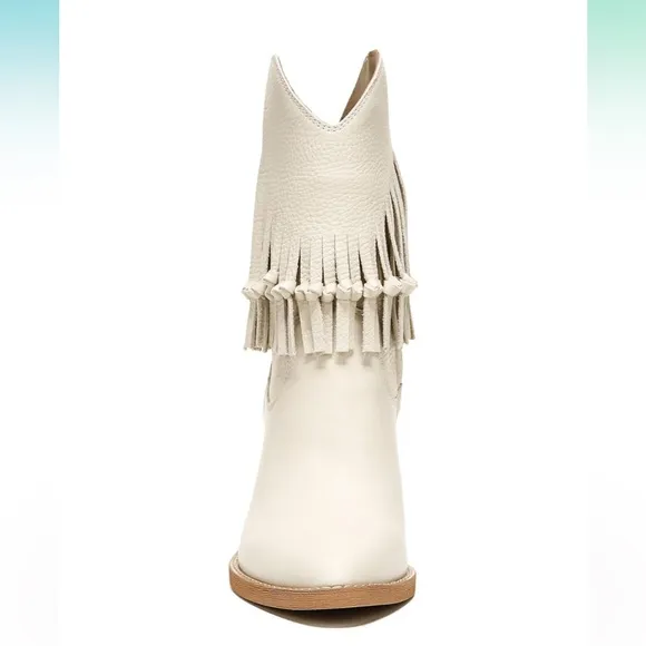 ZODIAC Womens Donna Western Boot‎ Birch Beige Leather 6.5M, ( E 534)