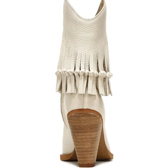 ZODIAC Womens Donna Western Boot‎ Birch Beige Leather 6.5M, ( E 534)