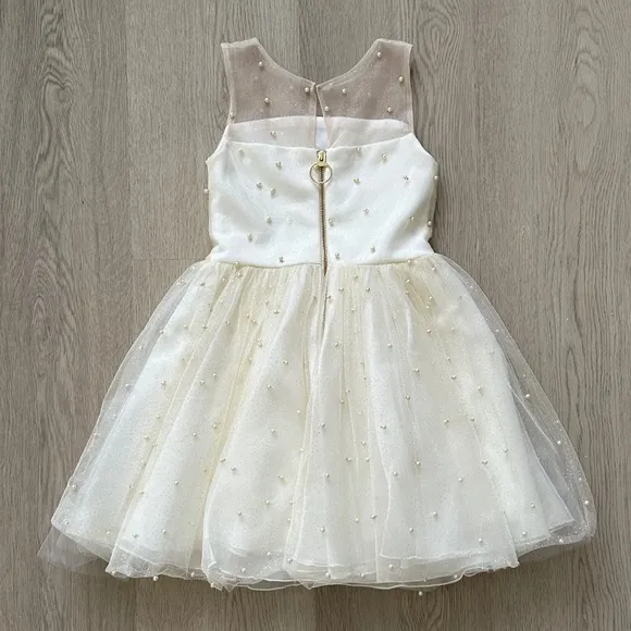Zoe Girls, Zoe Ltd. Size 8 Tulle Dress Pearls, Wedding, Flower Girl, Communion