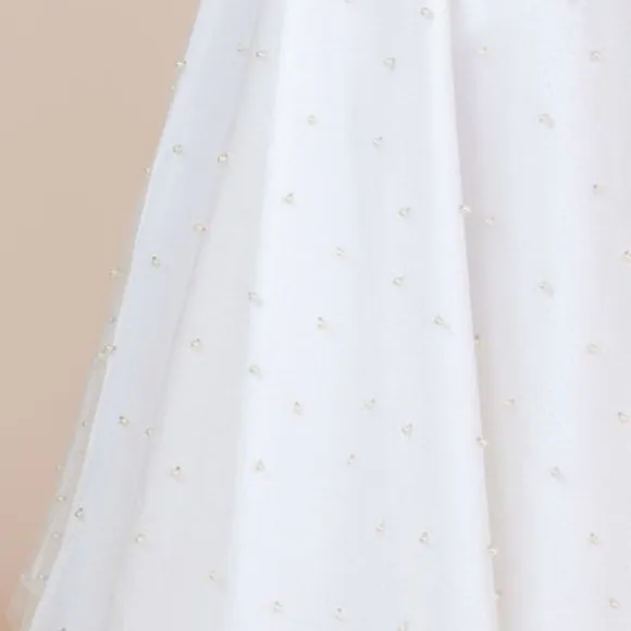 Zoe Girls, Zoe Ltd. Size 8 Tulle Dress Pearls, Wedding, Flower Girl, Communion