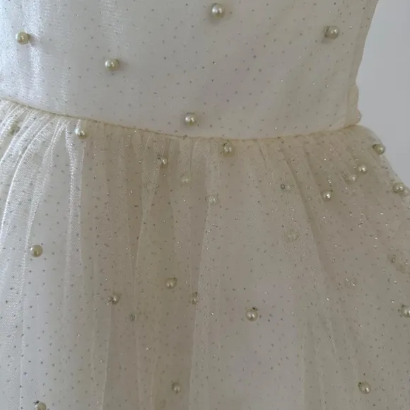 Zoe Girls, Zoe Ltd. Size 8 Tulle Dress Pearls, Wedding, Flower Girl, Communion